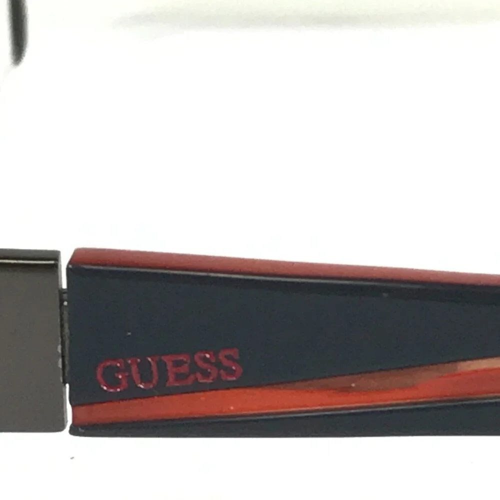 Guess Eyeglasses Frames GU1416 GUN Grey Blue Red Rectangular Half Rim 51-17-135